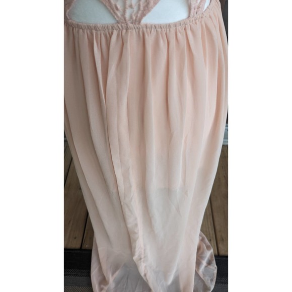 L'ATISTE On Vacation Pink / Peach Lace Crochet Cut Out Maxi Dress Size Small - Picture 7 of 14